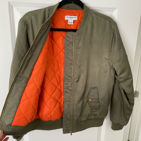 Glamorous Take Games Bomber Jacket Size Small - Picture 3 of 6